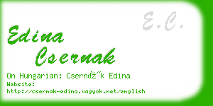 edina csernak business card